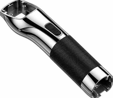 Chrome clipper body with knurled grip