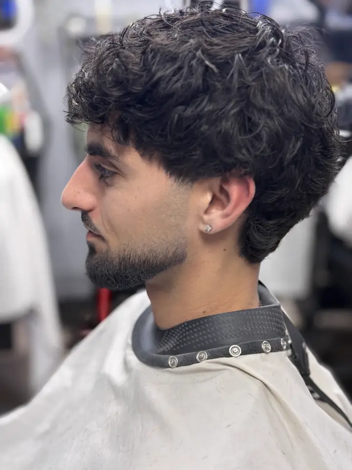 Textured curly crop with a taper fade