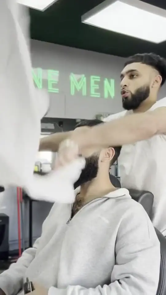 A fade and beard at Mane Men